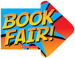  BOOK FAIR written in an arrow